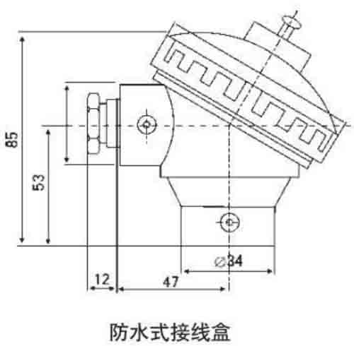 熱電阻防水接線盒結(jié)構圖